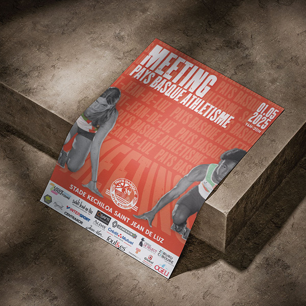 creation affiche évènement sportif graphiste evenementiel organisation pays basque