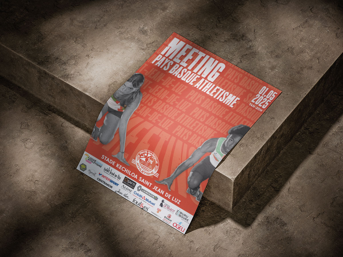 creation affiche évènement sportif graphiste evenementiel organisation pays basque